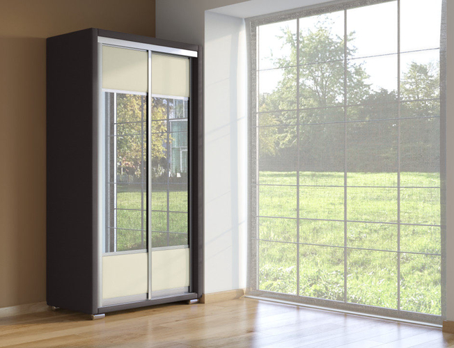 Шкаф-купе 2-х дверный Orma Soft венге крем