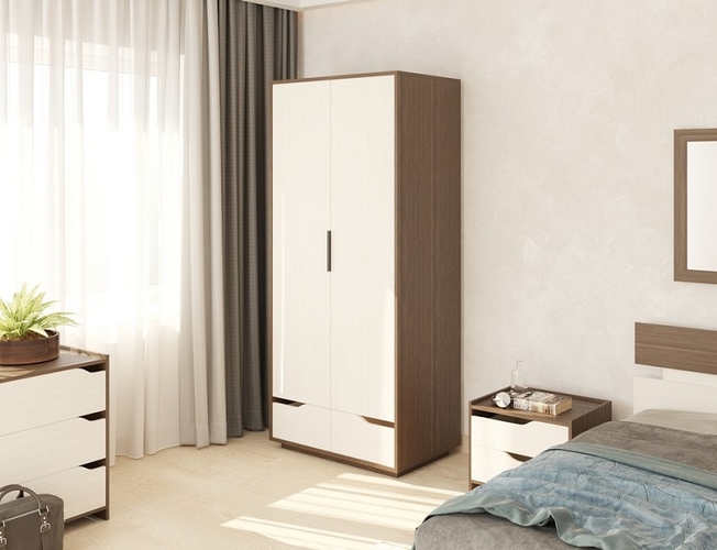 Шкаф 2-х дверный Milton в интерьере